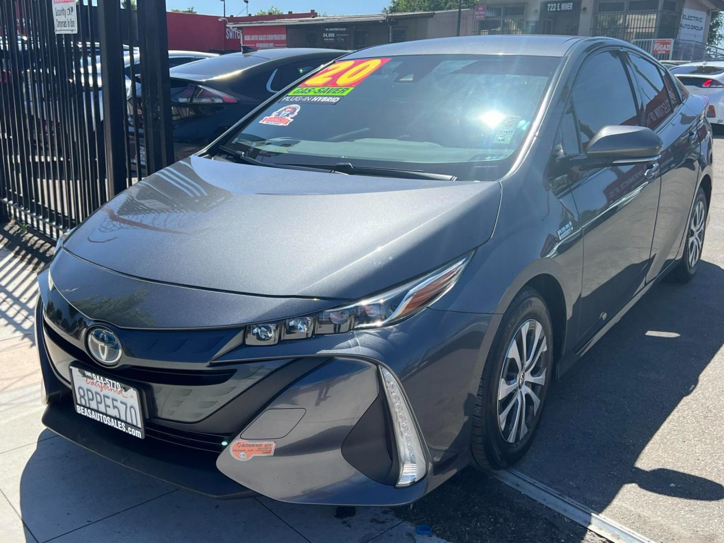 2020 DARK GRAY /GRAY Toyota Prius Prime (JTDKARFP9L3) , located at 744 E Miner Ave, Stockton, CA, 95202, (209) 944-5770, 37.956863, -121.282082 - Photo#2